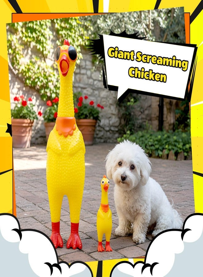 Arrowbash دجاجة آروباش العملاقة الصارخة بطول 23.6 بوصة، دجاجة كبيرة تصرخ وتصدر أصواتًا مزعجة، أداة مبتكرة كهدية طريفة (أصفر) - Image 4